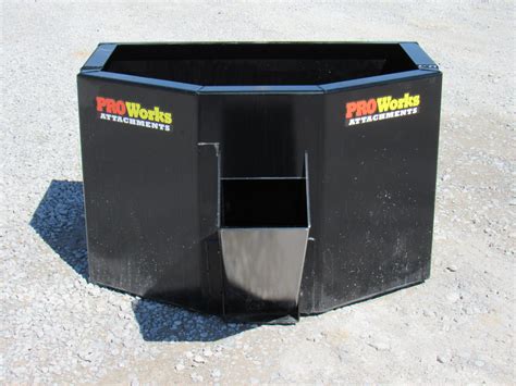 skid steer concrete dispenisng bucket|concrete attachments for skid steer.